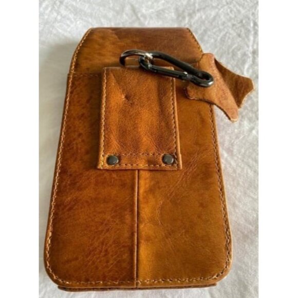 New Leather Cell Phone Holster Compatible - Picture 3 of 3